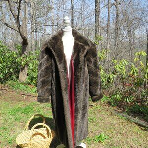 🖤 VINTAGE LUXE Full-Length Faux Fur Coat | Made in USA | Cruelty-Free Glamour